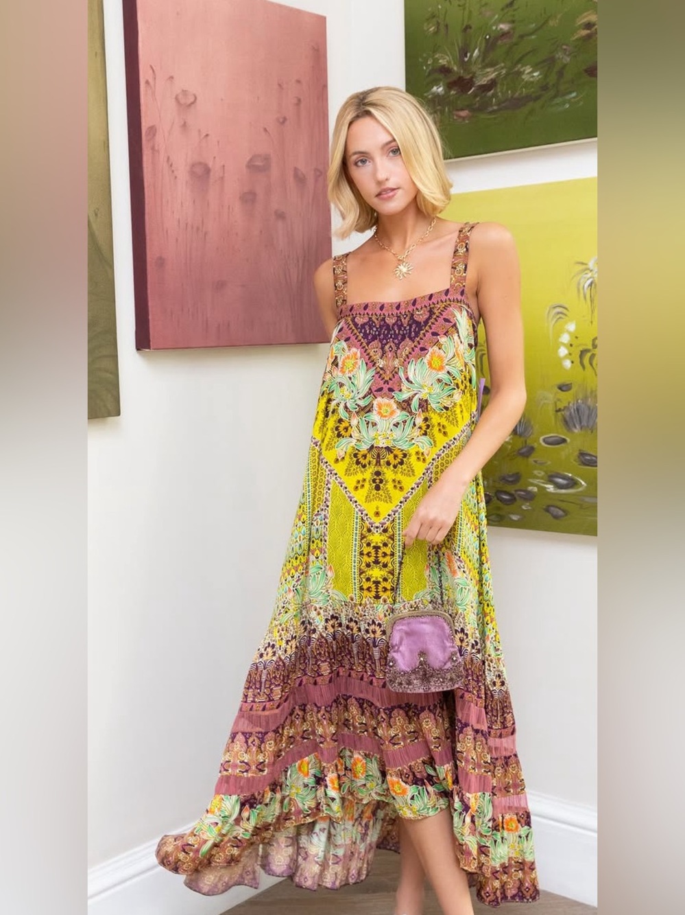 Anthropologie Lovett Tiered Maxi Dress
